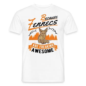 Parce que les Fennecs sont des Fennek impressionnants - T-shirt homme - blanc - Devant - AI Model Male 178 dark (178cm)