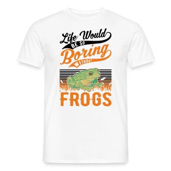 Grenouille cadeau Rainette - T-shirt homme - blanc - Devant - AI Model Male 178 dark (178cm)