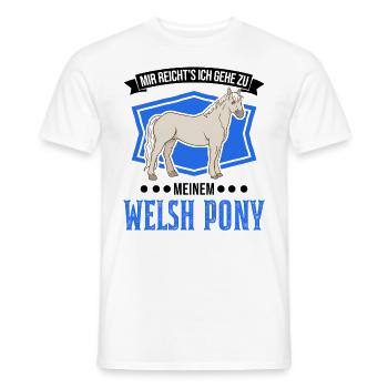 Mir reicht's Ich gehe zu meinem Welsh Pony - Männer T-Shirt - Weiß - Vorne - AI Model Male 178 dark (178cm)
