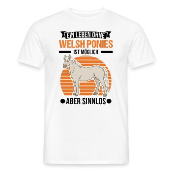 Welsh Pony Reiterin - Männer T-Shirt - Weiß - Vorne - AI Model Male 178 dark (178cm)
