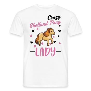 Shetland Pony Mrs. Shetty - Men's T-Shirt - white - Front - AI Model Male 178 dark (178cm)