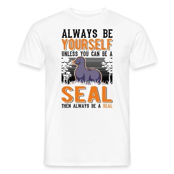 Seal Gift Sea Lion Seal Sea Lion - Men's T-Shirt - white - Front - AI Model Male 178 dark (178cm)