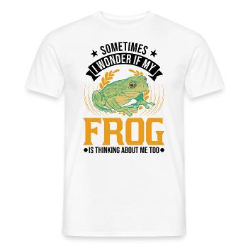 Grenouille cadeau Rainette - T-shirt homme - blanc - Devant - AI Model Male 178 dark (178cm)