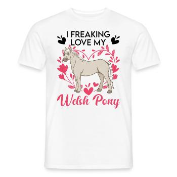 J’adore mon poney gallois - T-shirt homme - blanc - Devant - AI Model Male 178 dark (178cm)