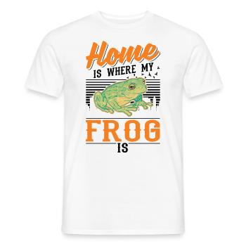 Zuhause ist wo mein Frosch ist - Männer T-Shirt - Weiß - Vorne - AI Model Male 178 dark (178cm)