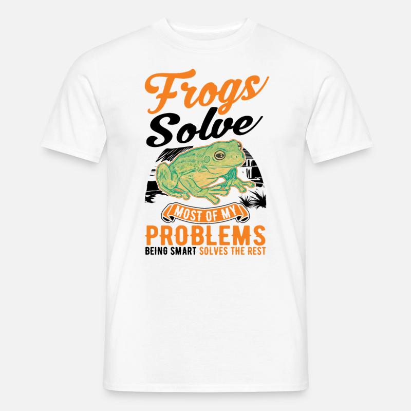 Frosch Geschenk Laubfrosch - Männer T-Shirt - Weiß