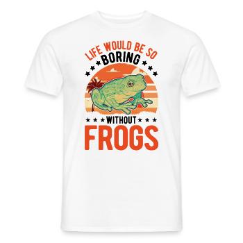 Grenouille cadeau Rainette - T-shirt homme - blanc - Devant - AI Model Male 178 dark (178cm)