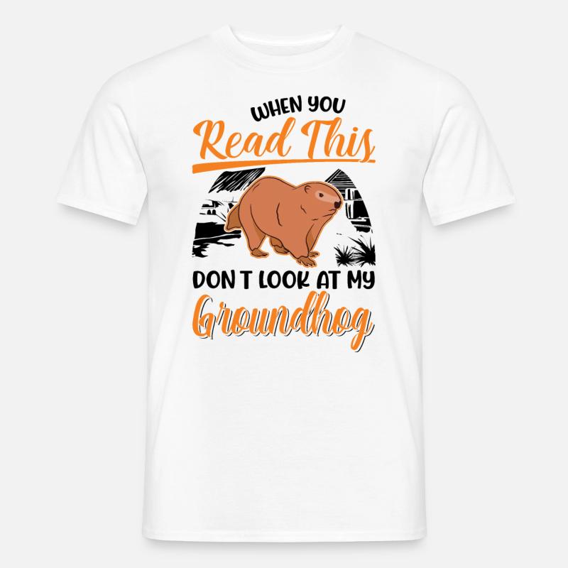 Murmeltier Groundhog Day Waldmurmeltier - Männer T-Shirt - Weiß