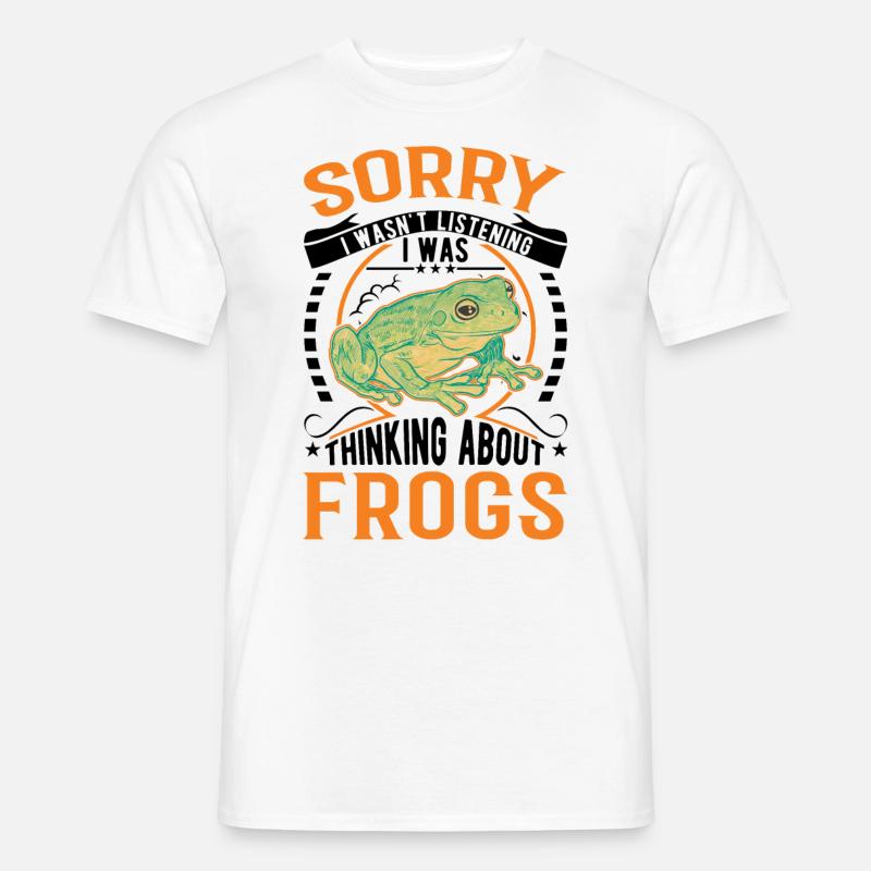Frosch Geschenk Laubfrosch - Männer T-Shirt - Weiß