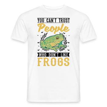 Grenouille cadeau Rainette - T-shirt homme - blanc - Devant - AI Model Male 178 dark (178cm)