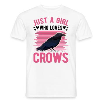 Crow Girl Raven Raven - Men's T-Shirt - white - Front - AI Model Male 178 dark (178cm)