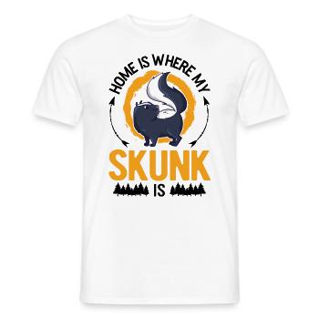 Home is where my skunk is - Men's T-Shirt - white - Front - AI Model Male 178 dark (178cm)