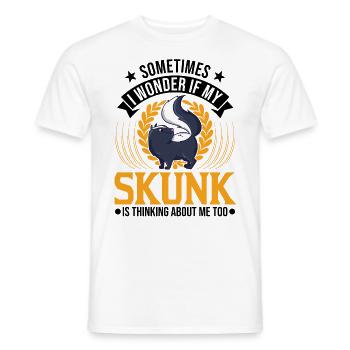 Cadeau Skunk - T-shirt homme - blanc - Devant - AI Model Male 178 dark (178cm)