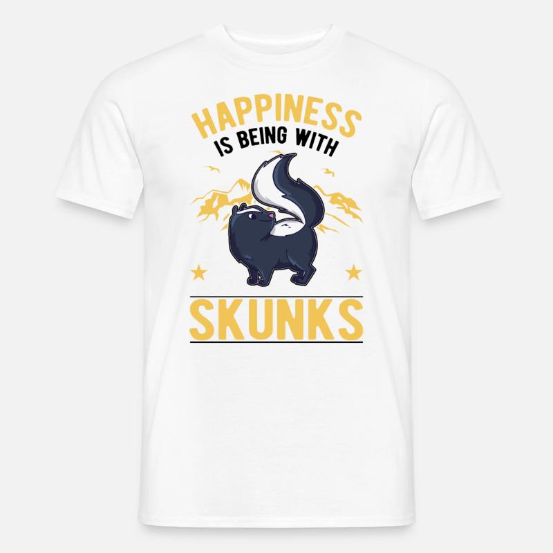 Stinktier Glück - Männer T-Shirt - Weiß