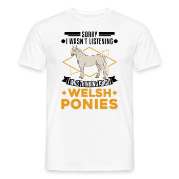 Welsh Pony Geschenk - Männer T-Shirt - Weiß - Vorne - AI Model Male 178 dark (178cm)