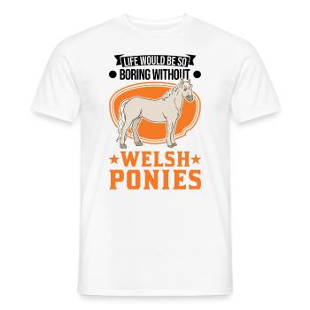 Welsh Pony Reiterin - Männer T-Shirt - Weiß - Vorne - AI Model Male 178 dark (178cm)