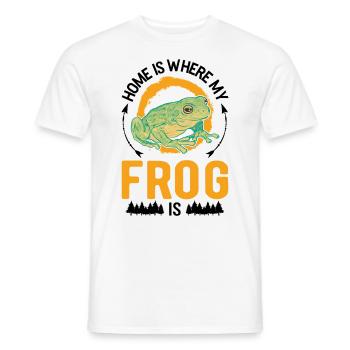 Zuhause ist wo mein Frosch ist - Männer T-Shirt - Weiß - Vorne - AI Model Male 178 dark (178cm)