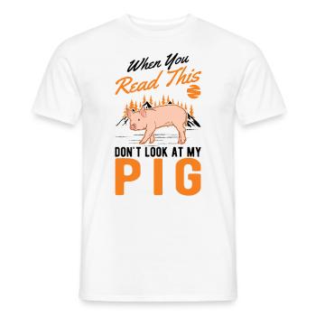Porc Cadeau Agriculteur Cochon - T-shirt homme - blanc - Devant - AI Model Male 178 dark (178cm)