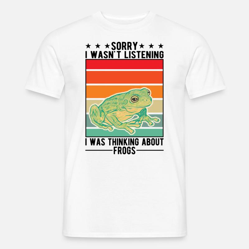 Frosch Geschenk Laubfrosch - Männer T-Shirt - Weiß
