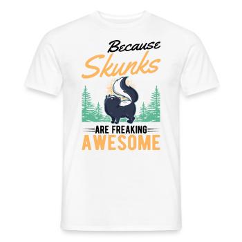 Parce que les mouffettes sont des mouffettes géniales - T-shirt homme - blanc - Devant - AI Model Male 178 dark (178cm)