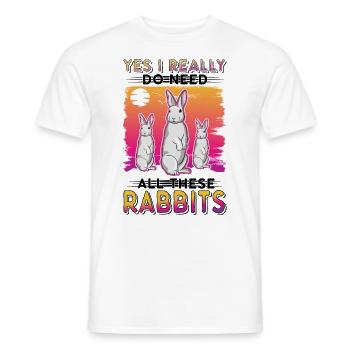 Kaninchen Geschenk Häschen Hase Kaninchen - Männer T-Shirt - Weiß - Vorne - AI Model Male 178 dark (178cm)