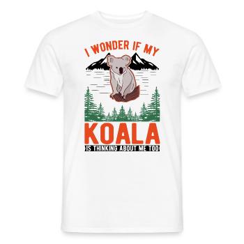 Amoureux des koalas Ours koala - T-shirt homme - blanc - Devant - AI Model Male 178 dark (178cm)