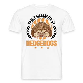 Facilement distrait par les hérissons Igel - T-shirt homme - blanc - Devant - AI Model Male 178 dark (178cm)