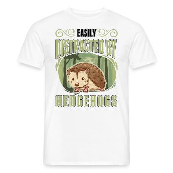 Facilement distrait par les hérissons Igel - T-shirt homme - blanc - Devant - AI Model Male 178 dark (178cm)