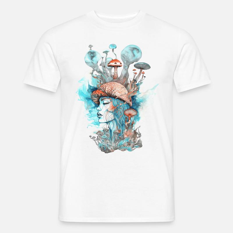 Trippy Schamane - Männer T-Shirt - Weiß