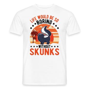 Cadeau Skunk - T-shirt homme - blanc - Devant - AI Model Male 178 dark (178cm)
