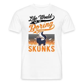 Cadeau Skunk - T-shirt homme - blanc - Devant - AI Model Male 178 dark (178cm)