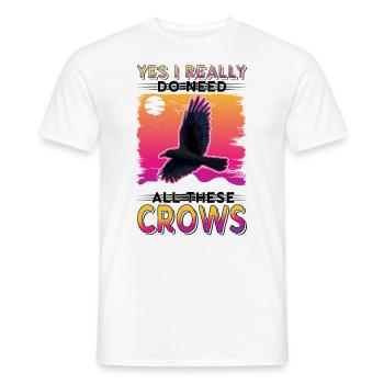 Crow Gift Raven Crow - Men's T-Shirt - white - Front - AI Model Male 178 dark (178cm)