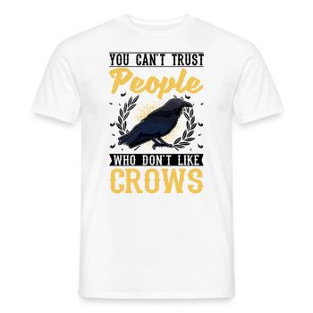Crow Raven Raven Crow Crow Crow Keeping Crow Breeder - Men's T-Shirt - white - Front - AI Model Male 178 dark (178cm)