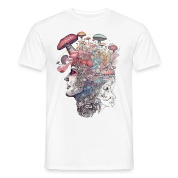 Trippy Schamane - Männer T-Shirt - Weiß - Vorne - AI Model Male 178 dark (178cm)