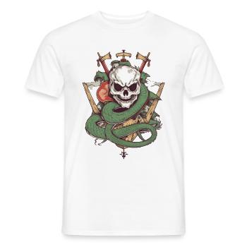 Dragon Pirate Flag - T-shirt homme - blanc - Devant - AI Model Male 178 dark (178cm)