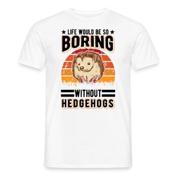 Hérisson Cadeau Stacheligel - T-shirt homme - blanc - Devant - AI Model Male 178 dark (178cm)