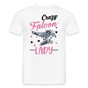 Verrückte Falken Frau - Männer T-Shirt - Weiß - Vorne - AI Model Male 178 dark (178cm)