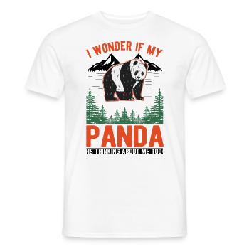 Panda Lover Panda Bear Gift - Men's T-Shirt - white - Front - AI Model Male 178 dark (178cm)
