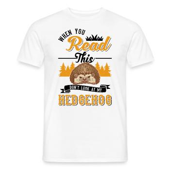 Hérisson Cadeau Stacheligel - T-shirt homme - blanc - Devant - AI Model Male 178 dark (178cm)