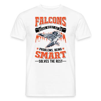 Falke Falkner Kestrel Falconry Falkner - Men's T-Shirt - white - Front - AI Model Male 178 dark (178cm)