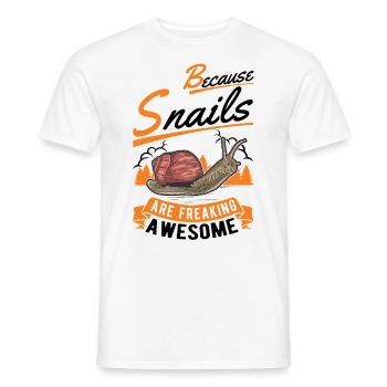 Parce que les escargots sont des escargots géniaux - T-shirt homme - blanc - Devant - AI Model Male 178 dark (178cm)