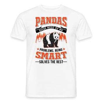 Panda Lover Panda Bear Gift - Men's T-Shirt - white - Front - AI Model Male 178 dark (178cm)