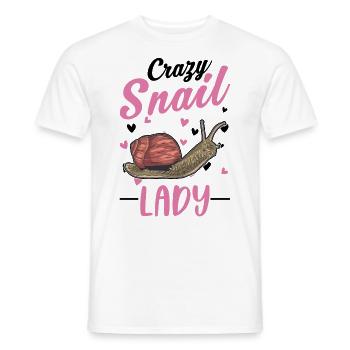 Verrückte Schnecken Frau - Männer T-Shirt - Weiß - Vorne - AI Model Male 178 dark (178cm)