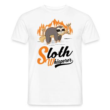 Faultier Flüsterer Sloth Whisperer - T-shirt homme - blanc - Devant - AI Model Male 178 dark (178cm)