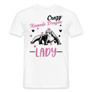Crazy Komodo dragon femme Komodo dragon - T-shirt homme - blanc - Devant - AI Model Male 178 dark (178cm)