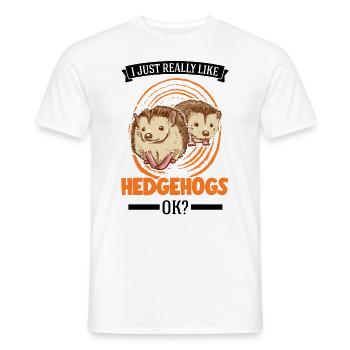J’aime juste les hérissons - T-shirt homme - blanc - Devant - AI Model Male 178 dark (178cm)