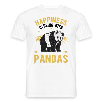 Panda Lucky Panda Bear - Men's T-Shirt - white - Front - AI Model Male 178 dark (178cm)