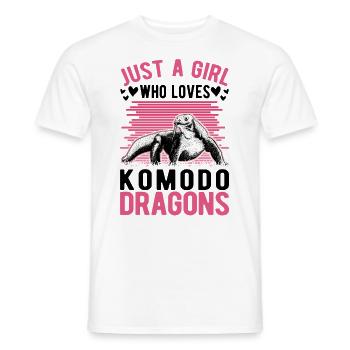 Komodowaran Junge Komodo Dragon Waran - Männer T-Shirt - Weiß - Vorne - AI Model Male 178 dark (178cm)