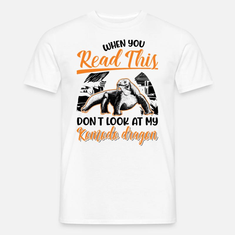 Komodowaran Waran Komododrache - Männer T-Shirt - Weiß