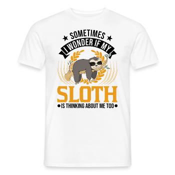 Faultier Liebhaber - Männer T-Shirt - Weiß - Vorne - AI Model Male 178 dark (178cm)